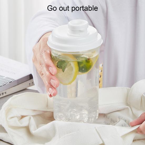 800ml Juice Cup Food Grade BPA Free Clear Visual Design Beverage Mug Household Supplies Minimalist