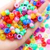 500g Acrylic Two-color Barrel Beads Loose Beads For Necklace Bracelet DIY Jewelry Making