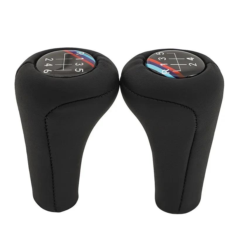 Car 5 6 Speed Leather Gear Stick Shift Knob Fit For BMW 1 3 5 6 Series E30 E32 E34 E36 E38 E39 E46 E53 E60 E63 E83 E84 E90 E91