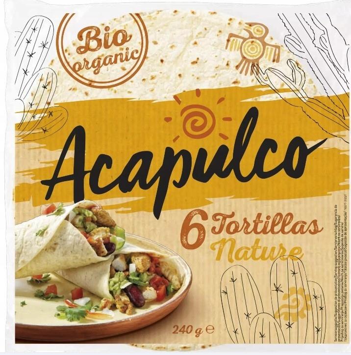 Acapulco wheat tortilla 6 x 40 g organic