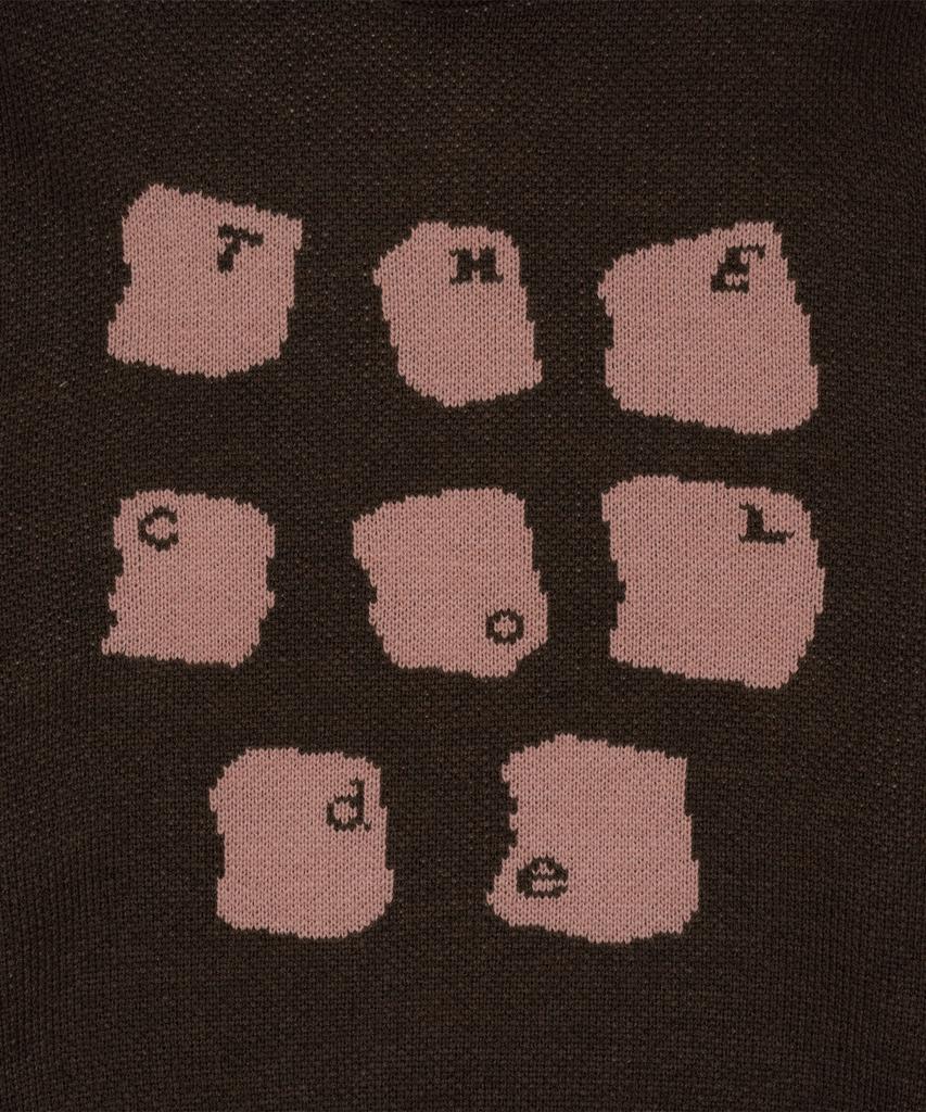 САМЫЙ ХОЛОДНЫЙ МОМЕНТ Вязаный свитер с логотипом TCM Typing (коричневый)