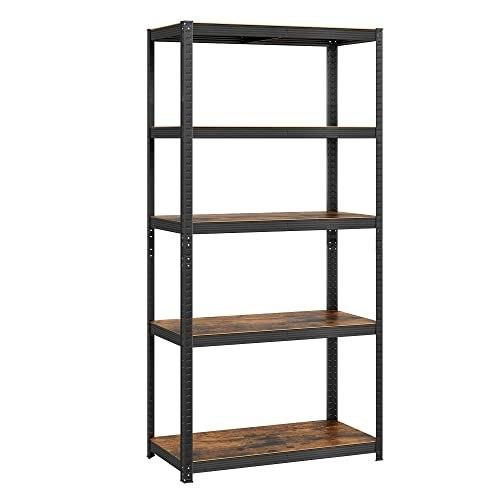 Shelf, 40 X 90 X 180 Cm, 875 Kg Load Capacity (175 Kg Per Shelf), Industrial, Adjustable Storage Shelves, For Living Room, Kitchen, G