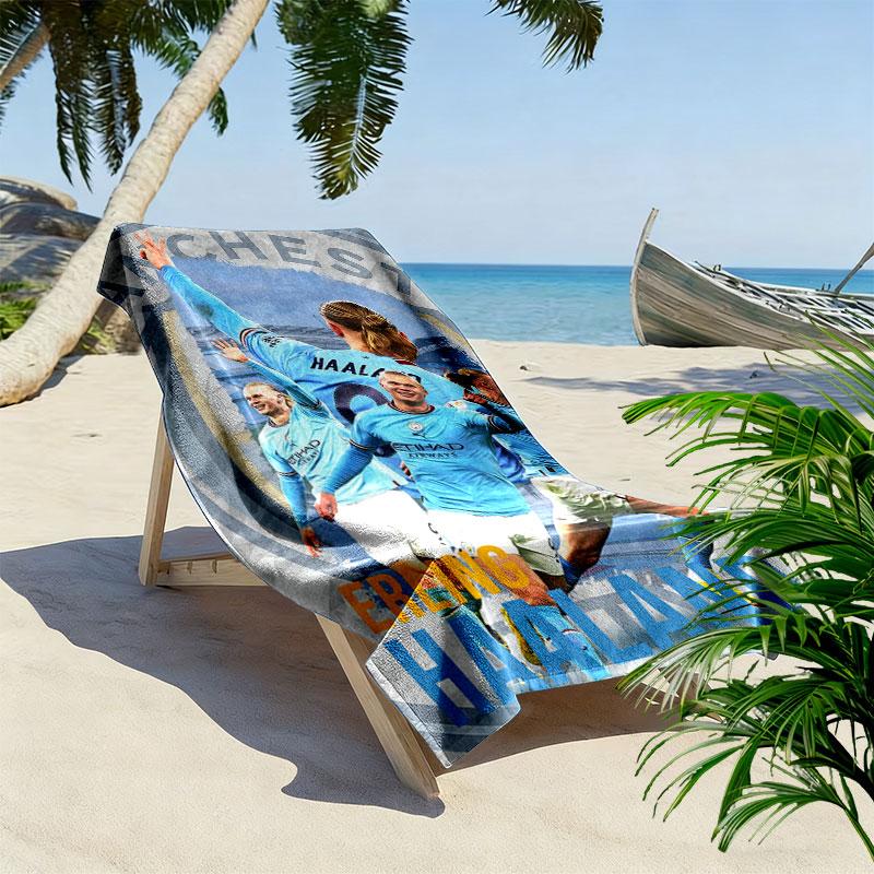Erling Haaland Icon Beach Towel, Large Soft Quick Dry Towel for Beach Camping Swimming