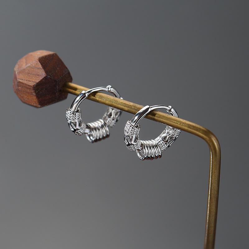 Men's Retro Circle Earrings - Trendy, Versatile, Simple.