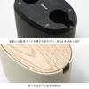 ideaco Cable Box Desktop 18cm x 12cm x Oval Box Cable Storage Stone Sand Black (W) (D) 13.5cm (H)