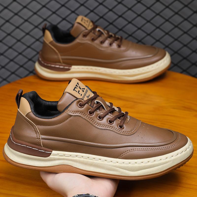 Trend Versatile Casual Shoes European Station Fashion Little White Shoes Breathable Board Shoes Men's Cowhide Sports Shoes Men's Men's Shoes