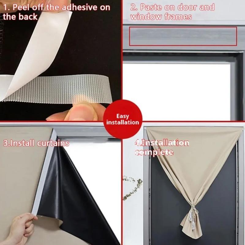 100% Светонепроницаемые шторы для спальни Самоклеящиеся шторы для затенения окон Фланелевые шторы для спальни Блэкаут штора Солнцезащитная штора