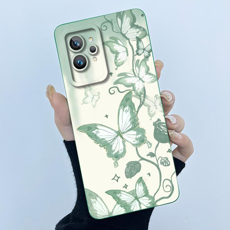 For Realme GT 2 Pro Phone Case Cute Panda Girl Cats Liquid Silicone Camera Protection Back Cover For Realme GT2 Pro GT2Pro Funda