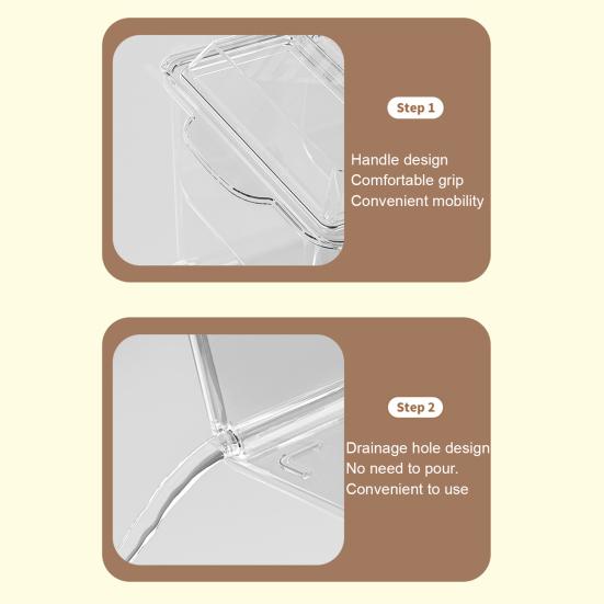 Поднос для фруктов Yousheng, ящик для хранения продуктов с 5 отделениями, большая вместимость, не содержит BPA, прозрачный, многоцелевой, для фруктового салата