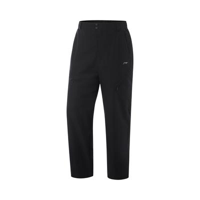 Спортивные брюки Fitness Series Straight Leg Woven Sports Mid Rise Casual, мужские низы, черные AYKU743-1