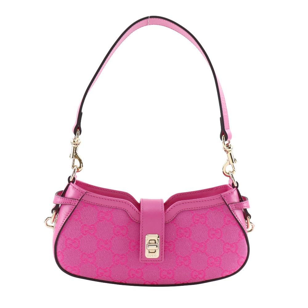 Gucci Moonside Mini Наплечная сумка через плечо 786035 розовая канва GG Женская Б/У