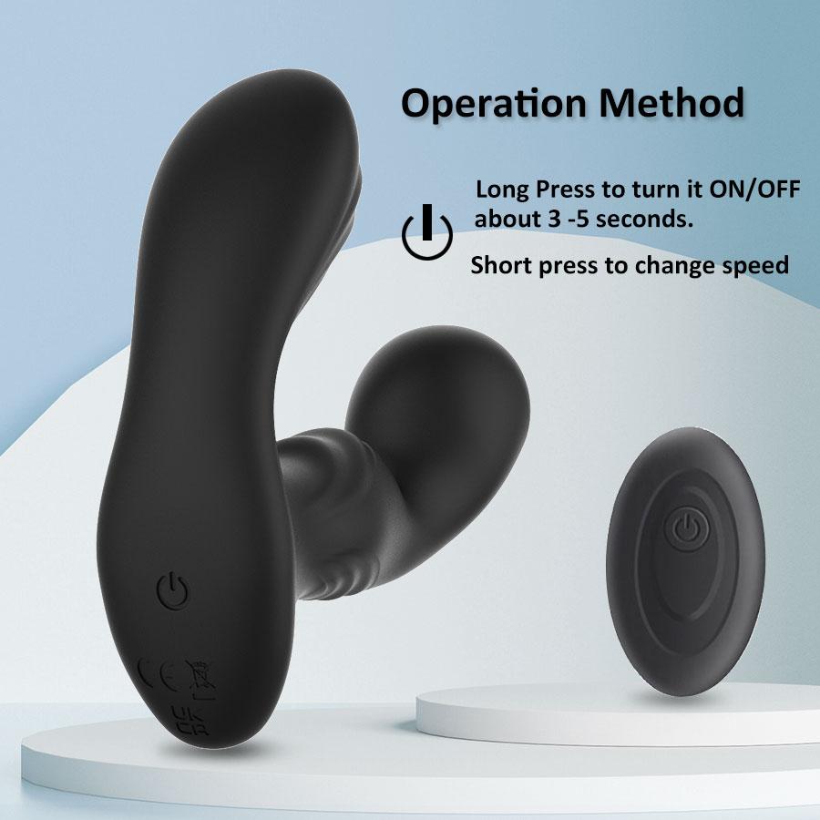 Male Prostate Massager Remote Control Anal Vibrator 10 Modes Full Silicone Testis Stimulate Anus Butt Plug Toy Adult Sex Men Masturbator