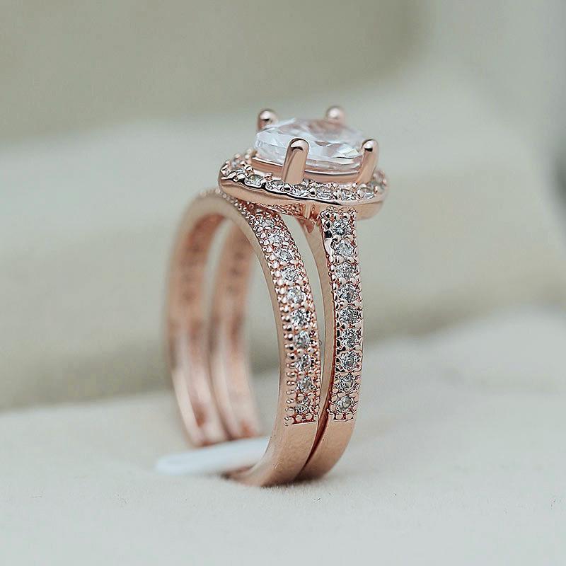 Trendy Pear-Shaped Teardrop Zircon Engagement Rings for Stylish Women