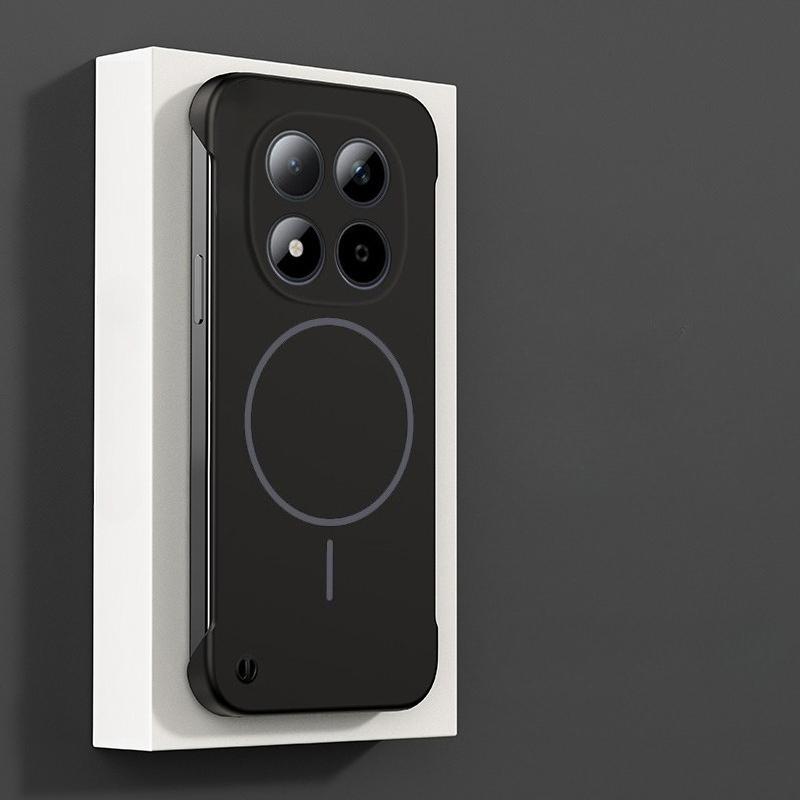 Ультратонкий безрамочный магнитный чехол для Xiaomi Redmi Note 15 14 Pro Plus Note 13 5G Note 12Pro Magsafe Жесткий ПК Матовый чехол-накладка