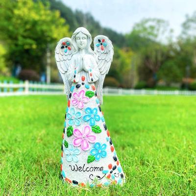 Садовые фигурки ангелов на солнечной батарее - Уличные полимерные садовые украшения