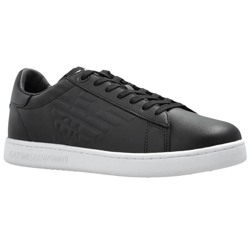 Emporio Armani EA7 Кожаные низкие кроссовки Мужские кроссовки Черный 7X000331AF10848UC001