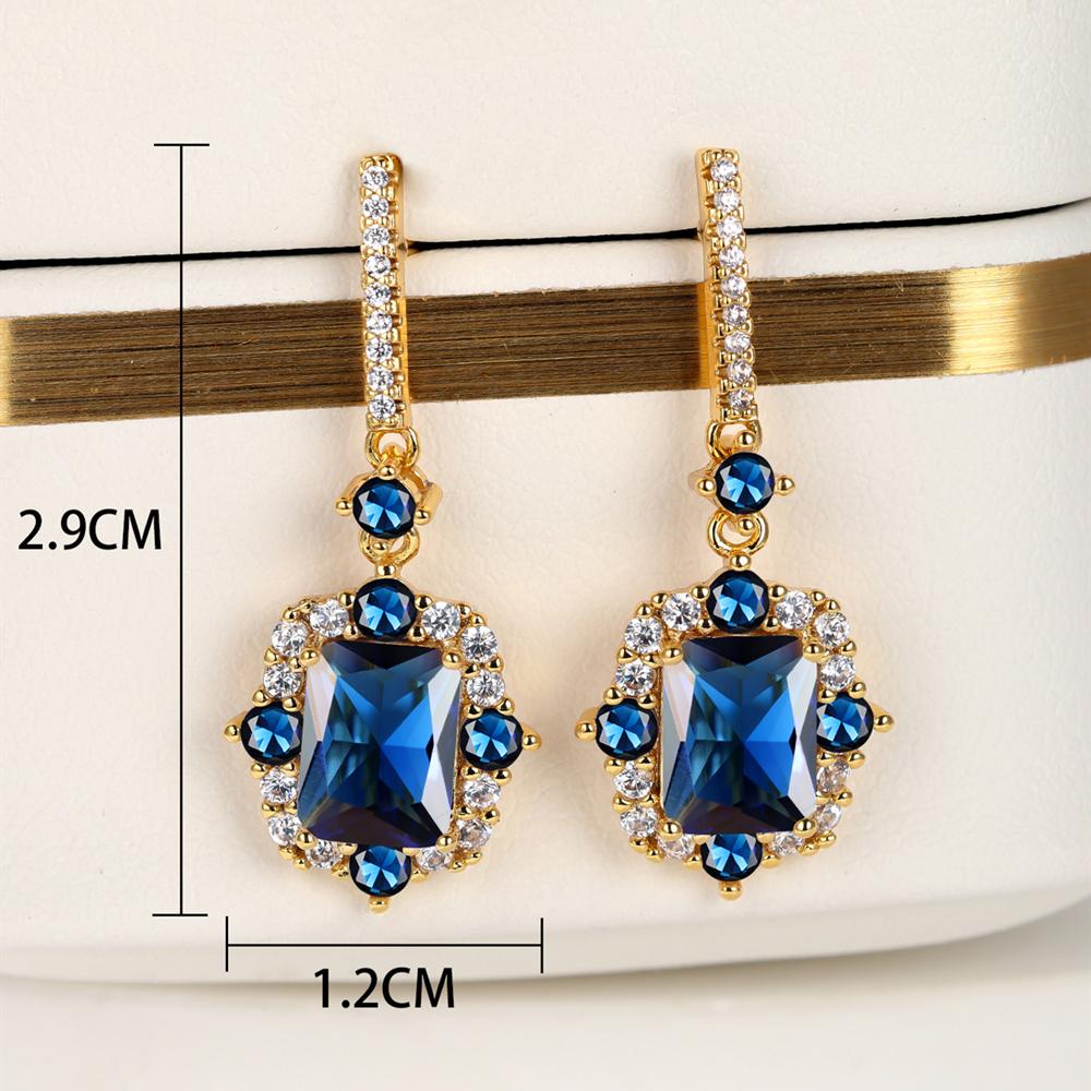 Серьги-подвески из кубического циркония золотого цвета, роскошные женские серьги, свадебные украшения для ушей