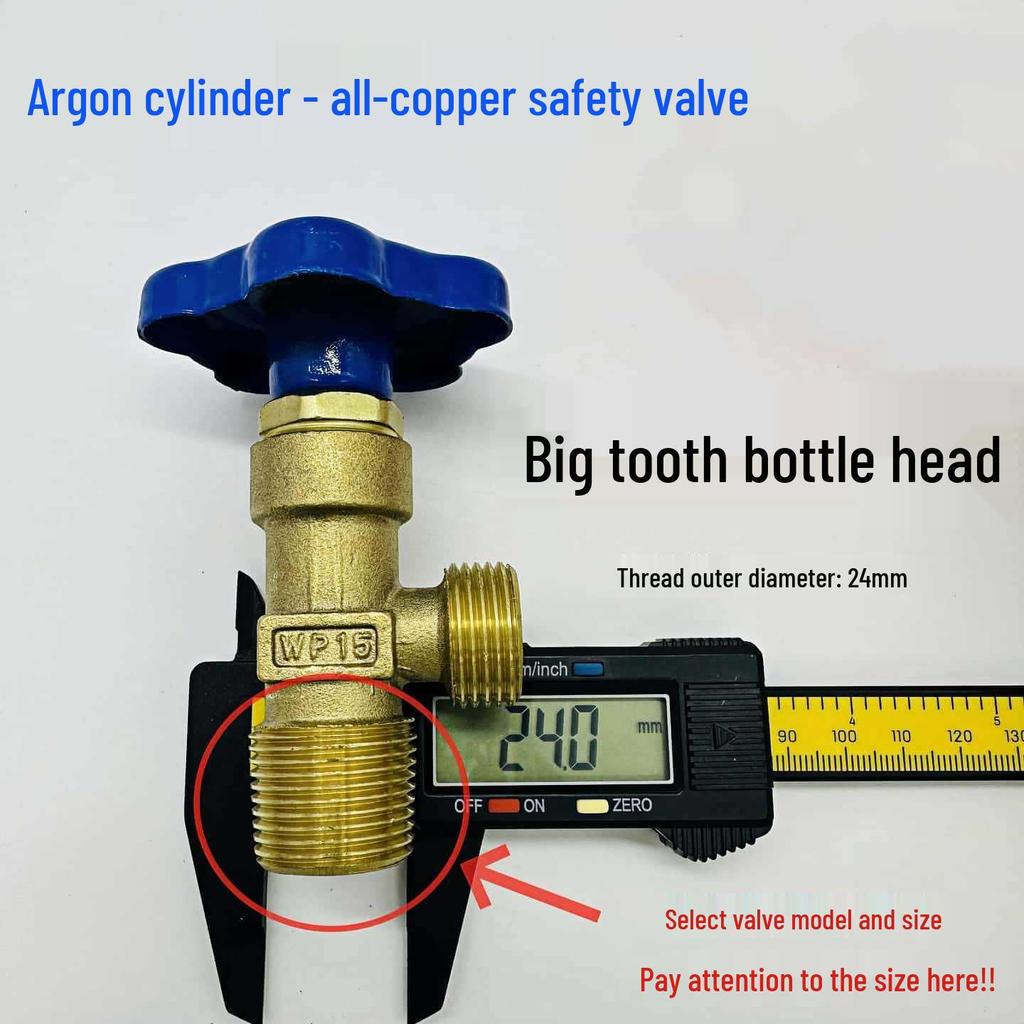 Argon Cylinder Safety Valve, CO2 Pressure Reducer, 40L Copper Switch Valve