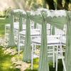 16Pcs Sage Green Wedding Chair Sashes  Chair Bow Designed Decorative Chair Sashes for Wedding Reception Party Hotel Decoration