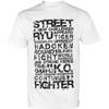 Street Fighter Men's Legacy Text Video Game Tee T-Shirt, White