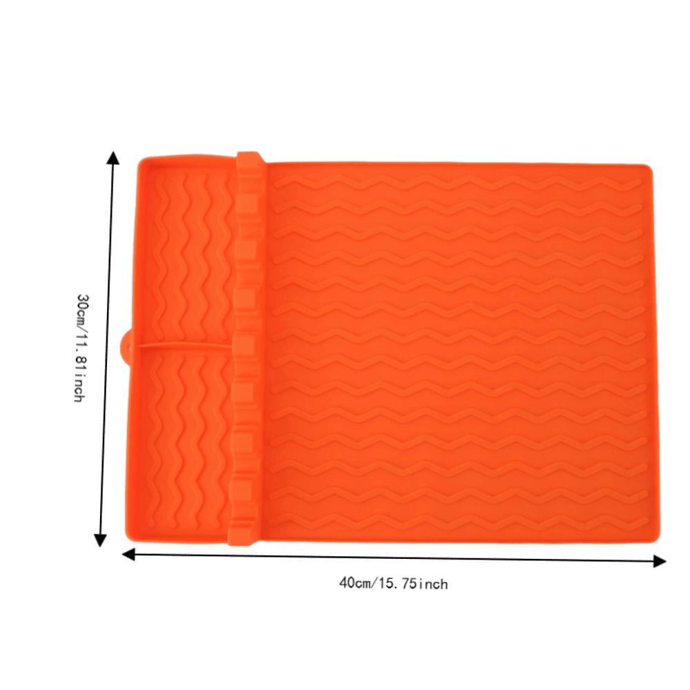 Silicone Silicone Griddle Mat Orange Drip Pad Heat Resistant Griddle Tool Mat Camping Cooking