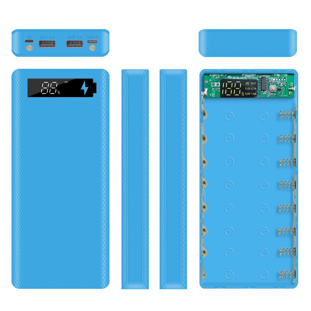 Портативный USB 18650 ЖК-дисплей DIY Mobile Power Bank Case Micro Корпус