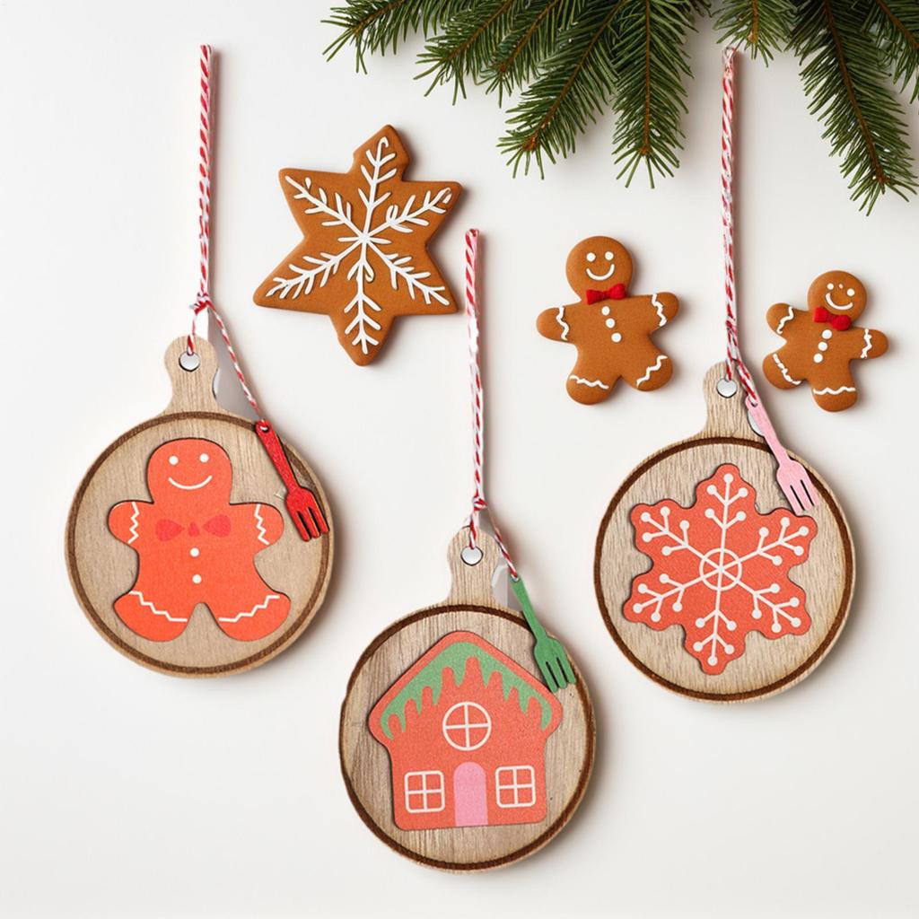 Christmas Ornaments Festive Pendant 3 Pieces Christmas Tree Decor For Window Shelf Table Living Room Holiday Home Wall Indoor