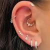 New Design Stainless Steel Zircon Small Hoop Earring Women Helix Tragus Cartilage Conch Daith Ear Studs Earring Piercing Jewelry