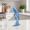Ceramic Style Whale Ornament 3D Printed Ornaments, Mother And Child Figurines, Decorative Figurine for Office Modern Minimalist Double Sculpture Home