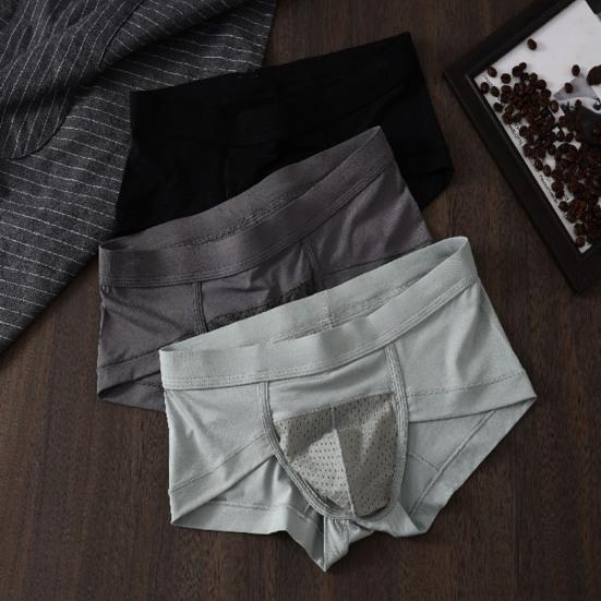 Мужские трусы из модальной ткани с высокой эластичностью, дышащее нижнее белье, U-образный дизайн, средняя талия, трусики для повседневной носки
