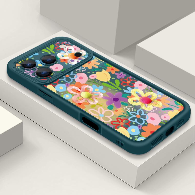 Чехол для телефона с мультяшными цветами для iPhone 17 Pro Max Air 16 15 Pro Max 14 13 12 Pro Max 11 Прозрачная мягкая задняя крышка из ТПУ