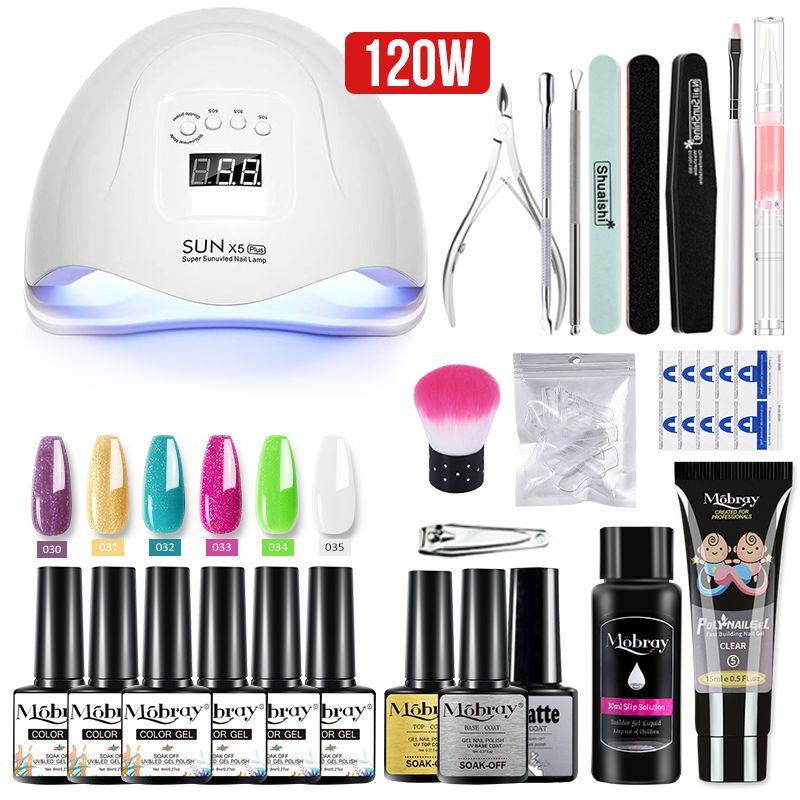 Mobray Manicure Set Professional Full Acrylic Nail Kit Set For Nail Gel Nails Complete Kit Nail Extension Polygels Set