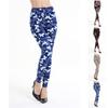 Womens Blue Butterfly Prints Stretch Yoga Leggings Fitness Running Gym Sports Active Pants