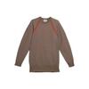 Y-3 Fall Winter 22 Drop Shoulder Large Logo Knit Crewneck Sweater Women Sweater Brown HS9818