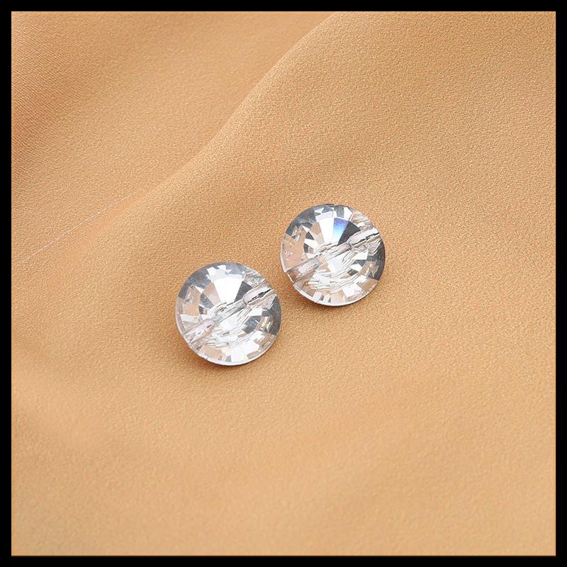 10Pcs Crystal Glass Diamond Buttons High-End Women'S Clothes Top Cardigan Round Button Shirt Sweater Cardigan Small Buttons