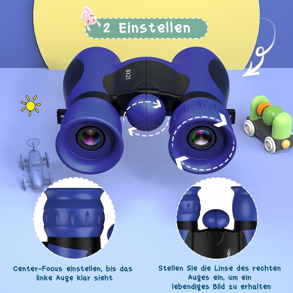LetsGO Toyz 2020 Binoculars for Children, 8 X 21, Christmas Gift & Outdoor Toy