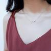 Серебряная цепочка 925 пробы с кулоном в виде сердцебиения для женщин - Простой и универсальный дизайн