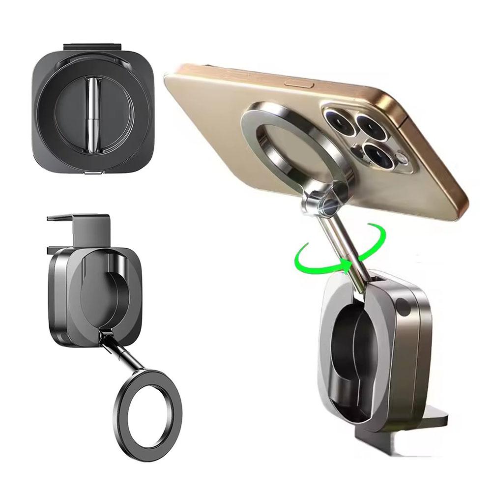 Strong Magnetic Cell Phone Holder Travel Essentials For MagSafe Car Mount Airplane Foldable Phone Holder 360° Cell Stand