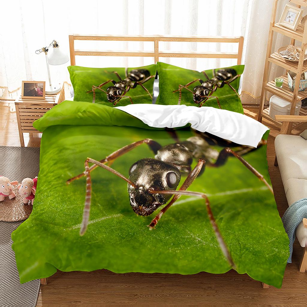 Комплект пододеяльника Ant Легкий мягкий полиэстер Пододеяльник для детей Любитель животных Постельный комплект с наволочкой Пододеяльник