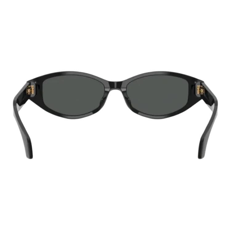 Versace Солнцезащитные очки с логотипом в неровной оправе, унисекс, черные, 0VE4512D-GB1/87