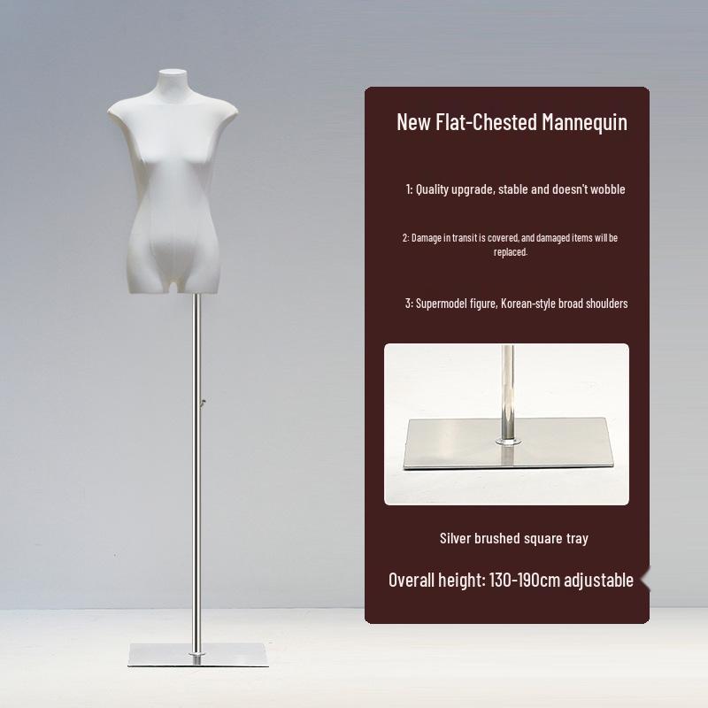 Манекен женский с плоским телом в корейском стиле и широкими плечами для демонстрации женской одежды