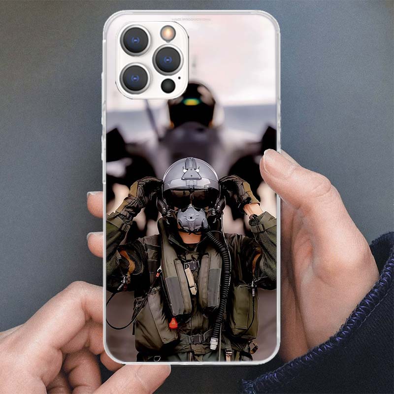 Чехол для телефона Военный Самолет Военный Корабль Истребитель Для iPhone 17 16 15 14 13 12 11 Pro Max Mini Plus Air 7 SE 8 Мягкий Силикон Печать Sh