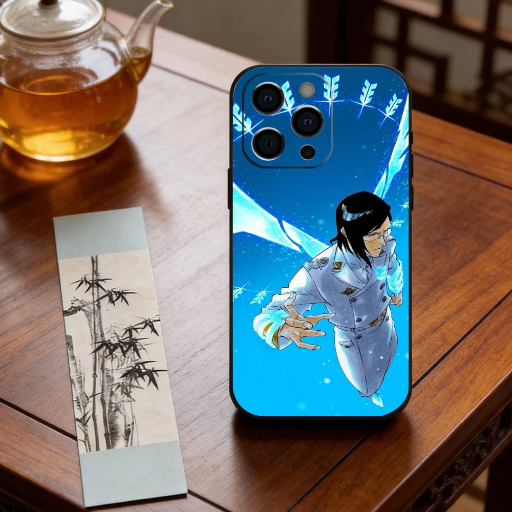 Anime B-Bleach Phone Case For iPhone 17,16,15,14,13,12,11 Plus,Pro Max,XS,Soft Silicone Black Cover