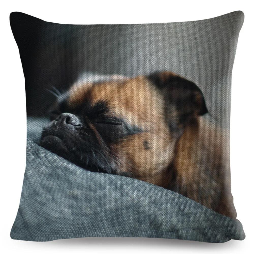 Both Sided Pug Dog Print Cushion Cover Decoration Pet Animal Pillow Case for Sofa Home Car Linen Pillowcase 45x45cm