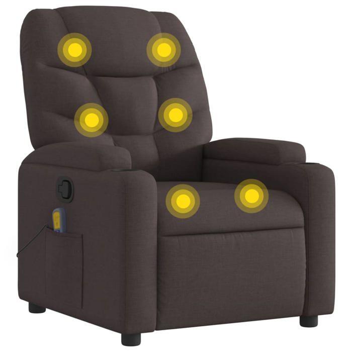 VidaXL Reclining Massage Armchair, Relaxation Chair with Cup Holders, Seat with Backrest and Armrests Living Room, 372458