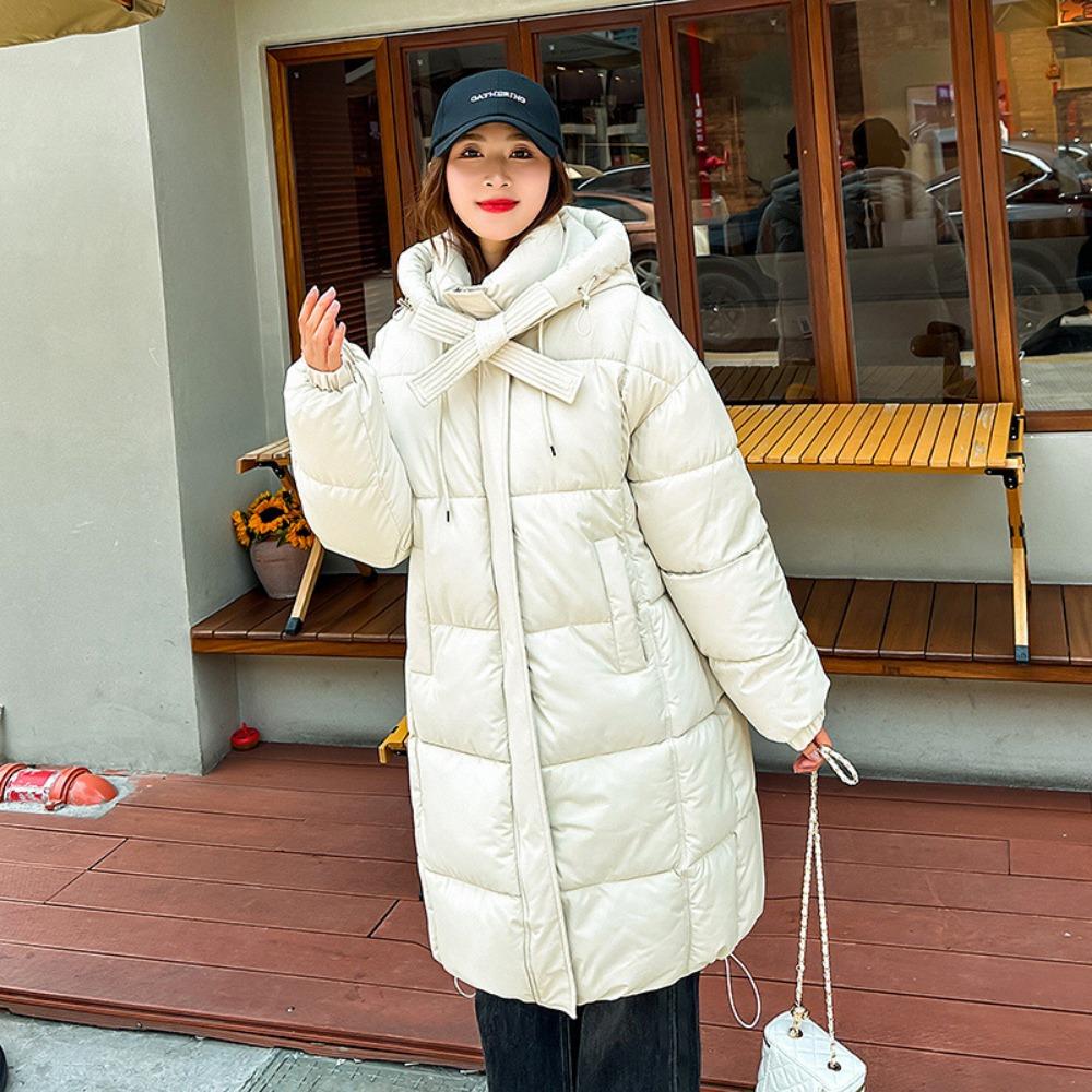 Женские свободные и длинные пальто выше колена, зимние утолщенные, холодостойкие и морозостойкие, куртки с хлопковой набивкой