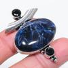 Natural Sodalite, Spinel Gemstone 925 Sterling Silver Jewelry Pendant 1.81" C6s14