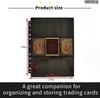 Файл для коллекционных карточек Файл для карточек Совместим с 2, 3 и 4, 9 карманными картами Собирайте покемонов и другие карты 30 отверстий, отверстия, отверстия, лист, (Черный,