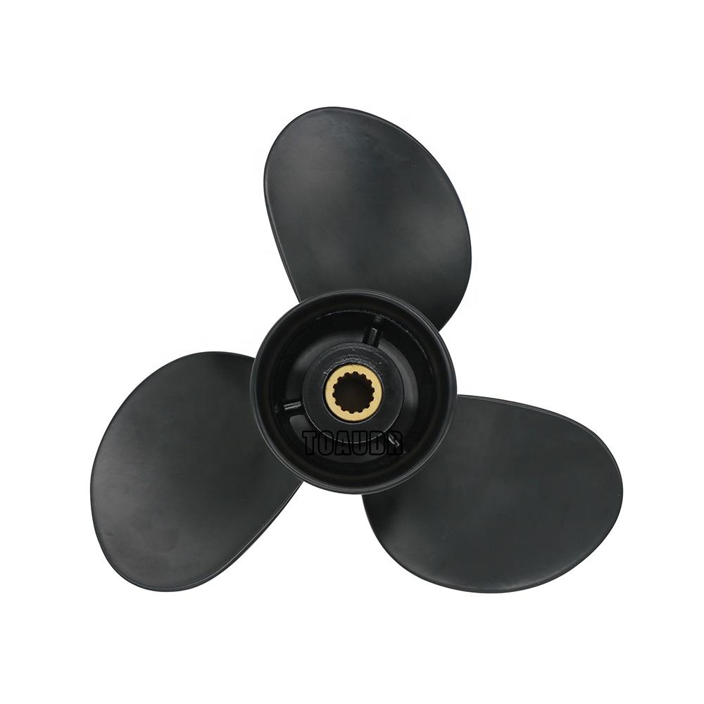 Outboard Propeller for Tohatsu/Mercury 9.9HP/15HP/20HP 9.25*10 Aluminum Alloy Propeller 3-Blade, 14 Spline