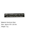 3D Aluminium Autoliography Ultimate Edition SUPERCHARGED Logo Emblem Sticker Car Interior Exterior Decoration Decal Motorcycle Accessories